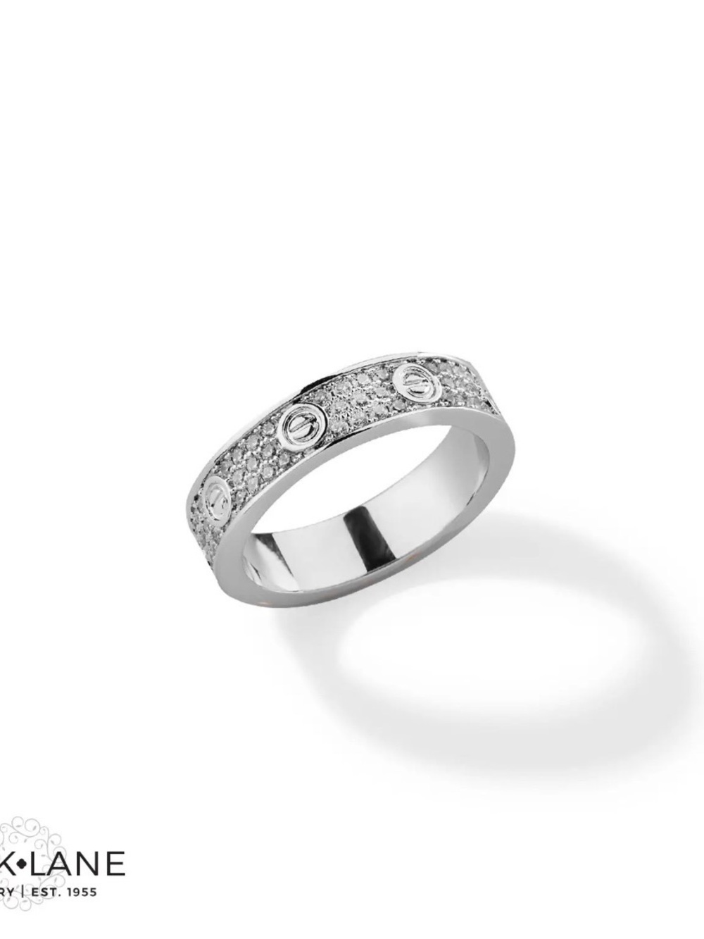Park Lane Promise Ring Silver CZ Band Size 8